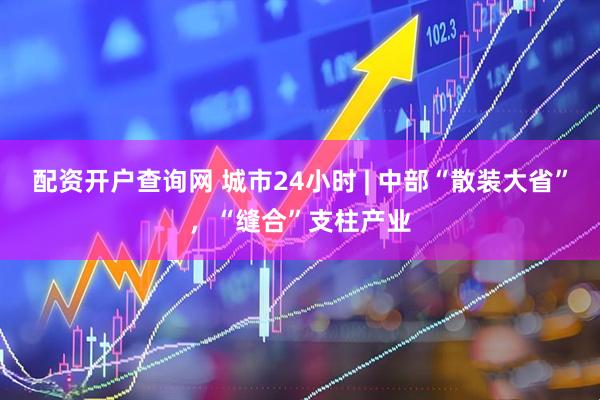 配资开户查询网 城市24小时 | 中部“散装大省”，“缝合”支柱产业