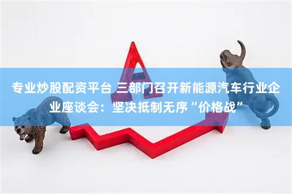 专业炒股配资平台 三部门召开新能源汽车行业企业座谈会：坚决抵制无序“价格战”